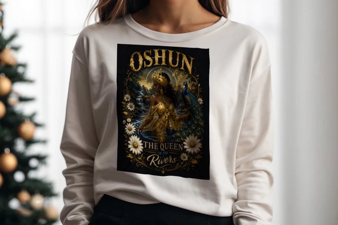 Oshun Sweatshirt – Afrocentric Goddess & Spiritual Design