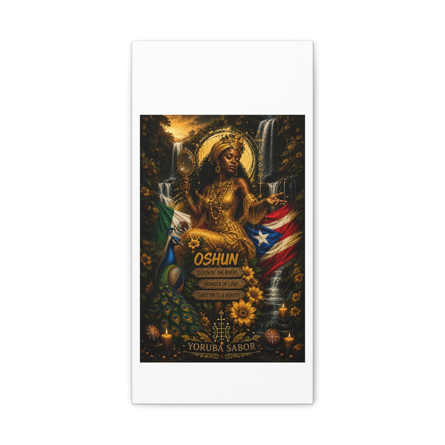 Oshun Goddess Canvas Print — Queen of the Rivers Wall Art
