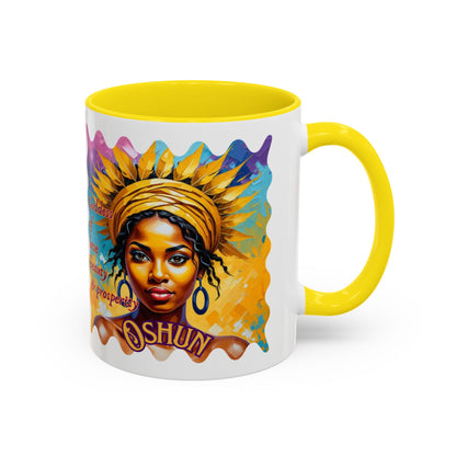 Goddess of Love Accent Mug – Colorful Oshun Design | Yoruba-sabor LLC