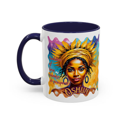 Goddess of Love Accent Mug – Colorful Oshun Design | Yoruba-sabor LLC