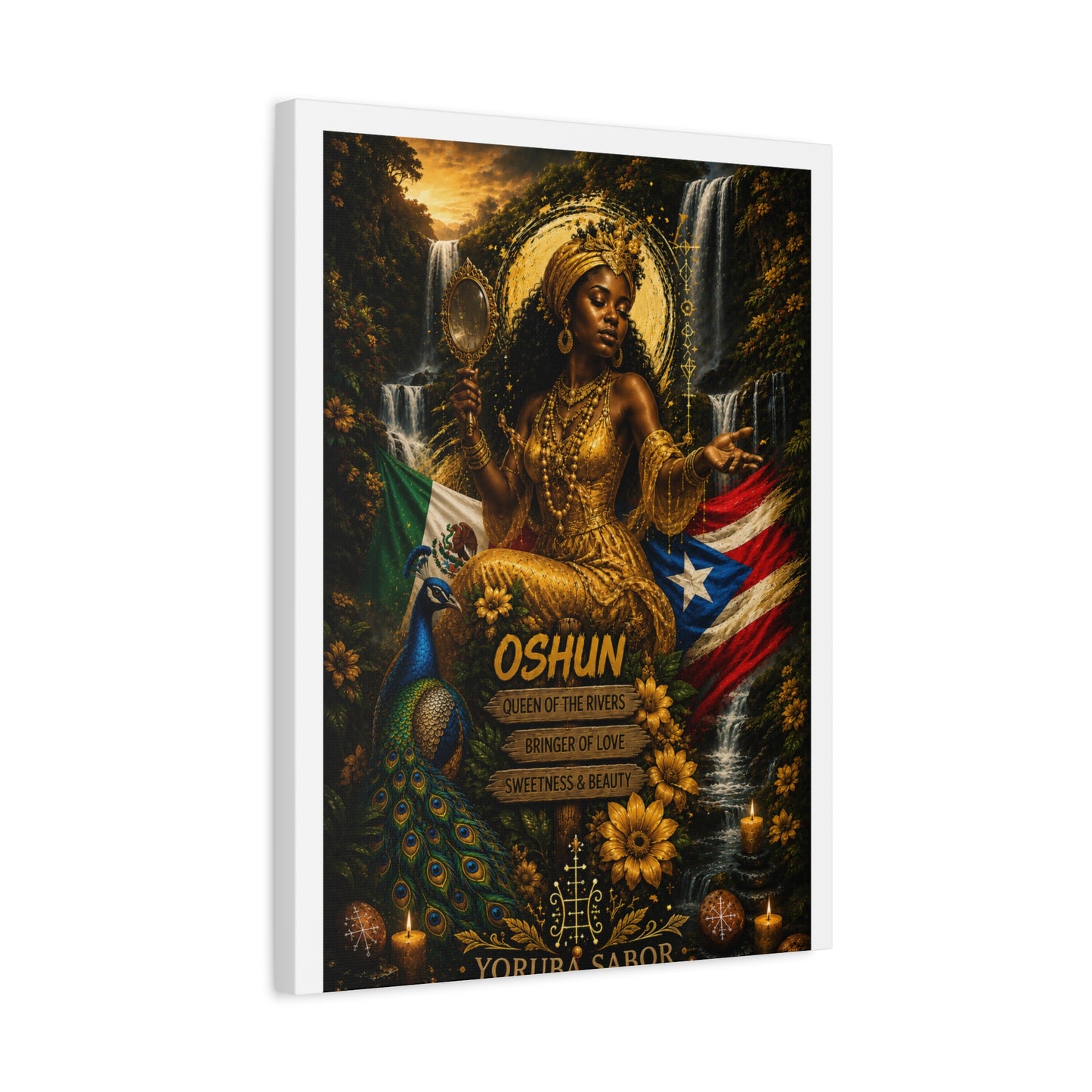 Oshun Goddess Canvas Print — Queen of the Rivers Wall Art