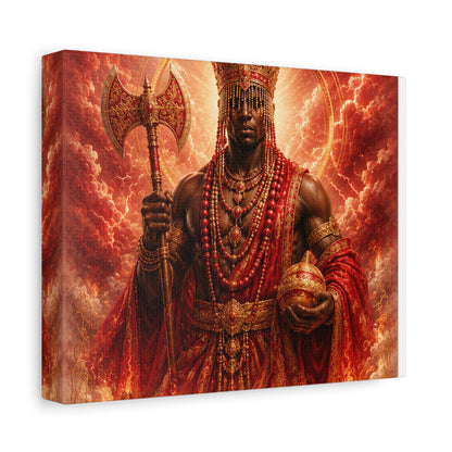 Warrior King Canvas Print – African Deity Yoruba Art Wall Decor | African-Inspired Cultural Gift