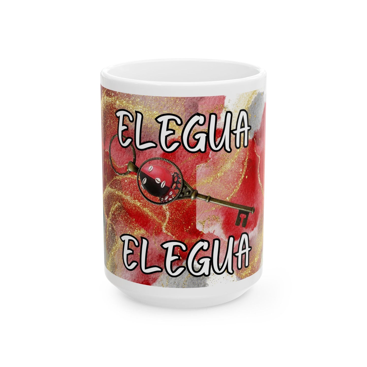 Elegua Ceramic Mug - 11oz & 15oz, Unique Design for Spirituality Enthusiasts