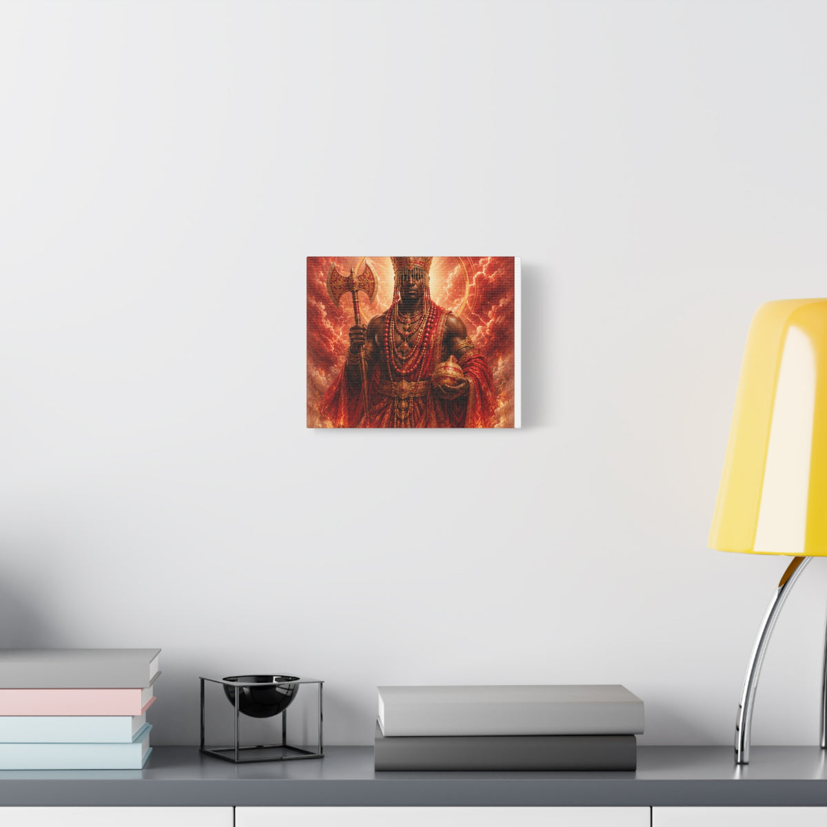 Warrior King Canvas Print – African Deity Yoruba Art Wall Decor | African-Inspired Cultural Gift