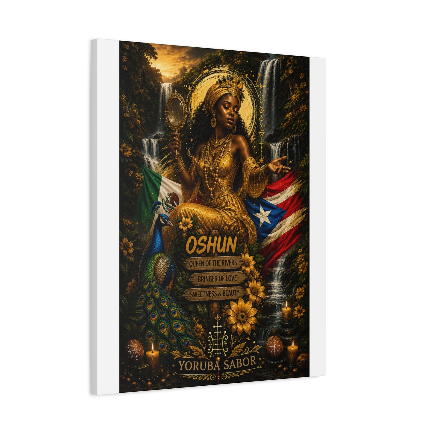 Oshun Goddess Canvas Print — Queen of the Rivers Wall Art