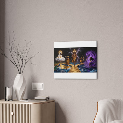 Yoruba Sabor Stretched Canvas Wall Art, 0.75" – Cultural Home Decor & African-Inspired Artwork
