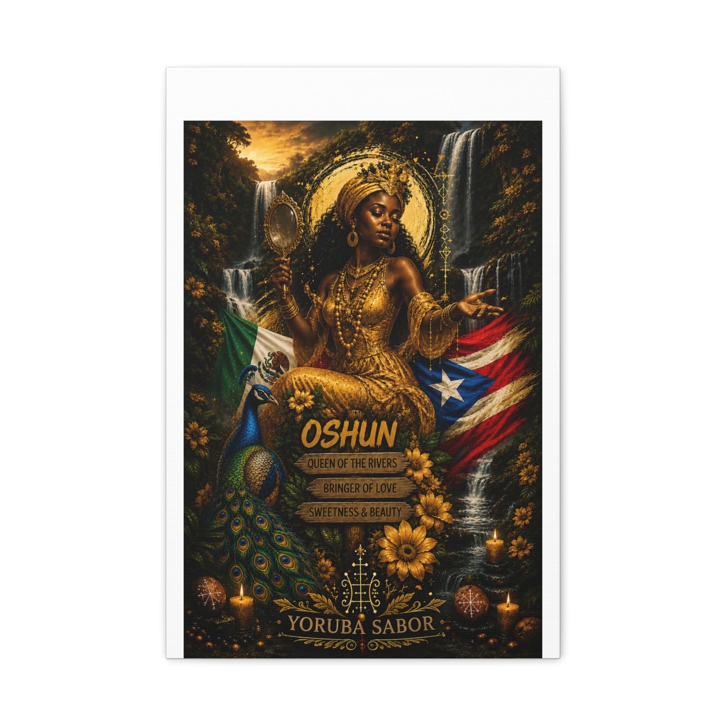 Oshun Goddess Canvas Print — Queen of the Rivers Wall Art