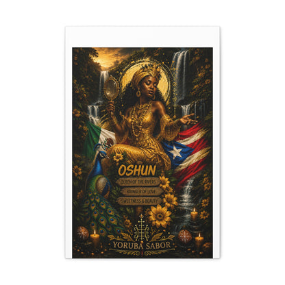 Oshun Goddess Canvas Print — Queen of the Rivers Wall Art