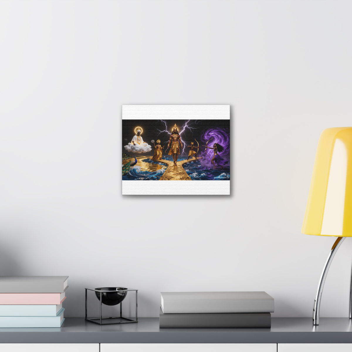 Yoruba Sabor Stretched Canvas Wall Art, 0.75" – Cultural Home Decor & African-Inspired Artwork