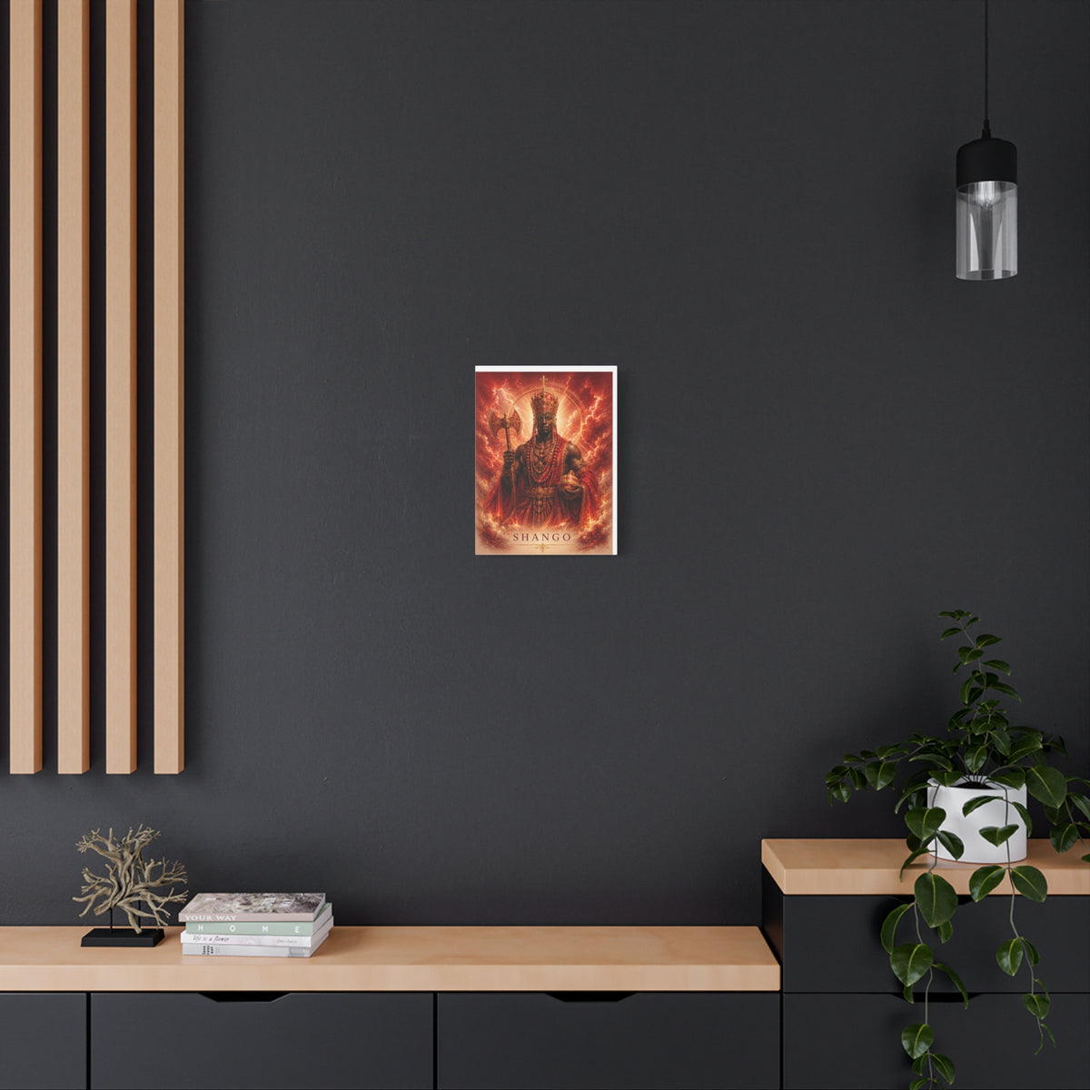 Warrior King Canvas Print – African Deity Yoruba Art Wall Decor | African-Inspired Cultural Gift