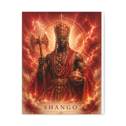 Warrior King Canvas Print – African Deity Yoruba Art Wall Decor | African-Inspired Cultural Gift