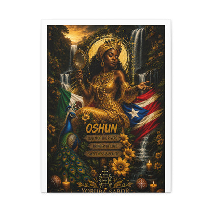 Oshun Goddess Canvas Print — Queen of the Rivers Wall Art
