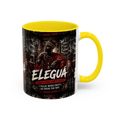 Eleguá Ceramic Coffee Mug – Yoruba Orisha Guardian & Crossroads Design (11/15oz)