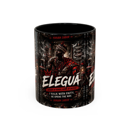 Eleguá Ceramic Coffee Mug – Yoruba Orisha Guardian & Crossroads Design (11/15oz)