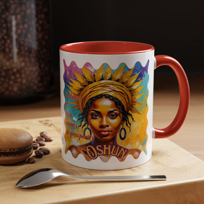 Goddess of Love Accent Mug – Colorful Oshun Design | Yoruba-sabor LLC