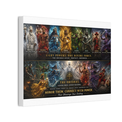 The Orishas Canvas Print — “Eight Powers, One Divine Force”' Stretched Wall Art Yoruba Sabor"
