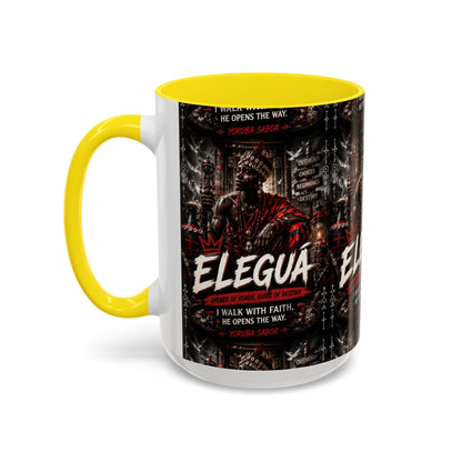 Eleguá Ceramic Coffee Mug – Yoruba Orisha Guardian & Crossroads Design (11/15oz)