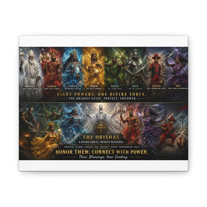 The Orishas Canvas Print — “Eight Powers, One Divine Force”' Stretched Wall Art Yoruba Sabor"