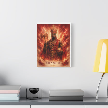 Warrior King Canvas Print – African Deity Yoruba Art Wall Decor | African-Inspired Cultural Gift