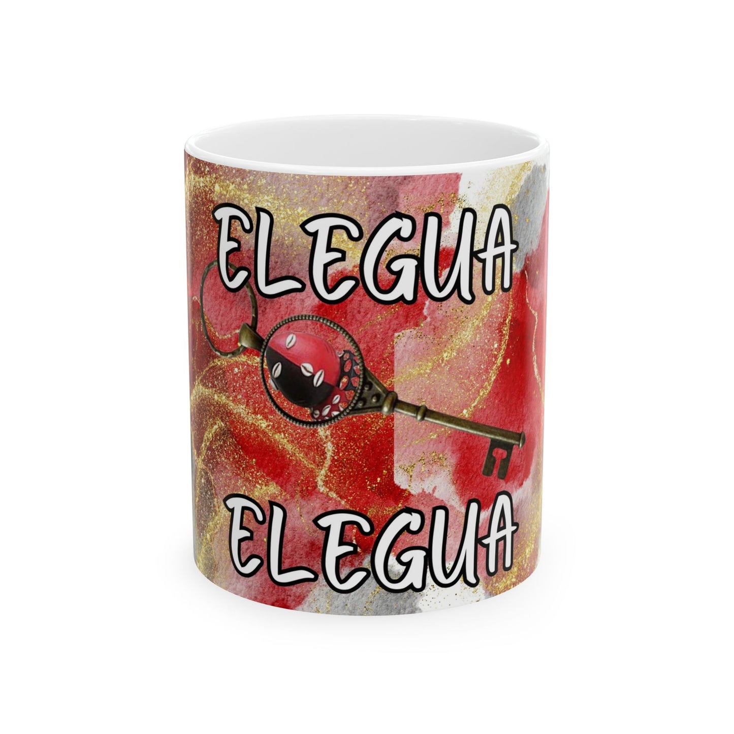 Elegua Ceramic Mug - 11oz & 15oz, Unique Design for Spirituality Enthusiasts