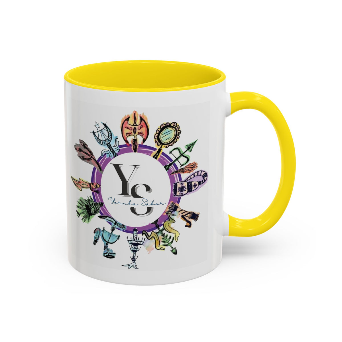 Yoruba Sabor Colorful Accent Coffee Mug