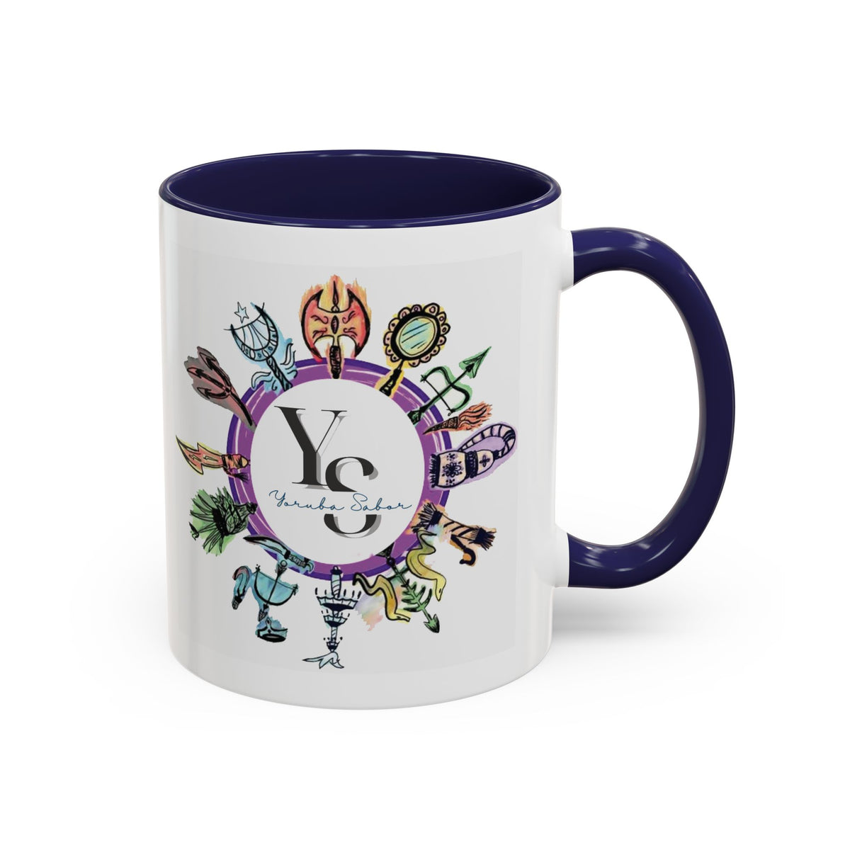 Yoruba Sabor Colorful Accent Coffee Mug