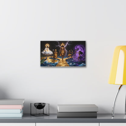 Yoruba Sabor Stretched Canvas Wall Art, 0.75" – Cultural Home Decor & African-Inspired Artwork