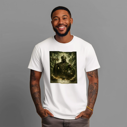 Ogun Iron Path T-Shirt – Warrior Spirit & Strength Design