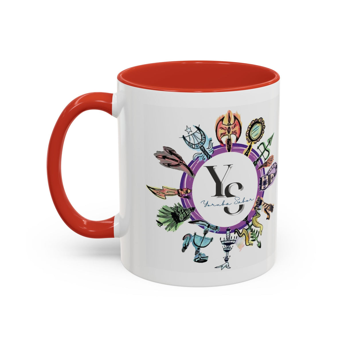 Yoruba Sabor Colorful Accent Coffee Mug