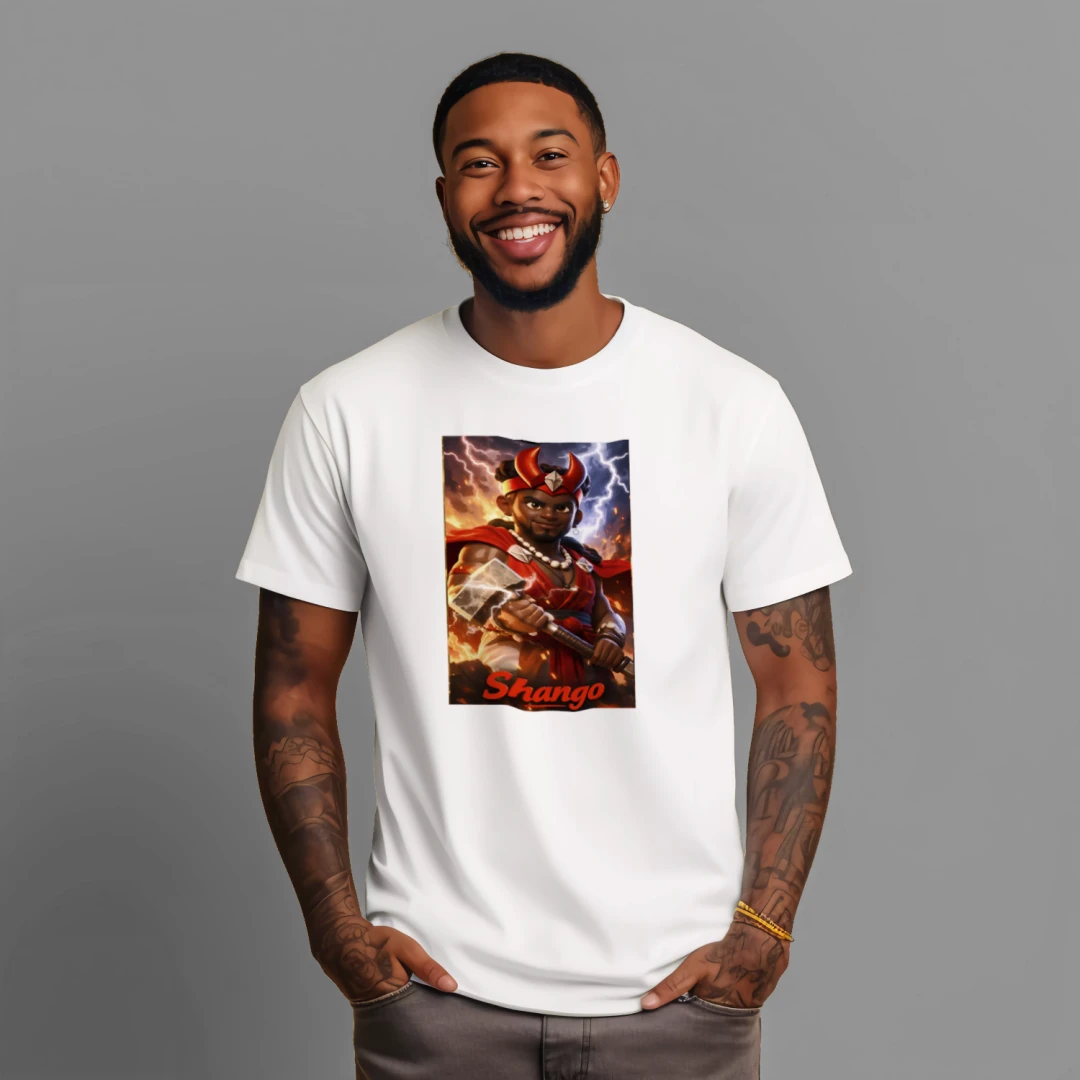 Shango Thunderfire T-Shirt – Power, Lightning & Warrior Spirit