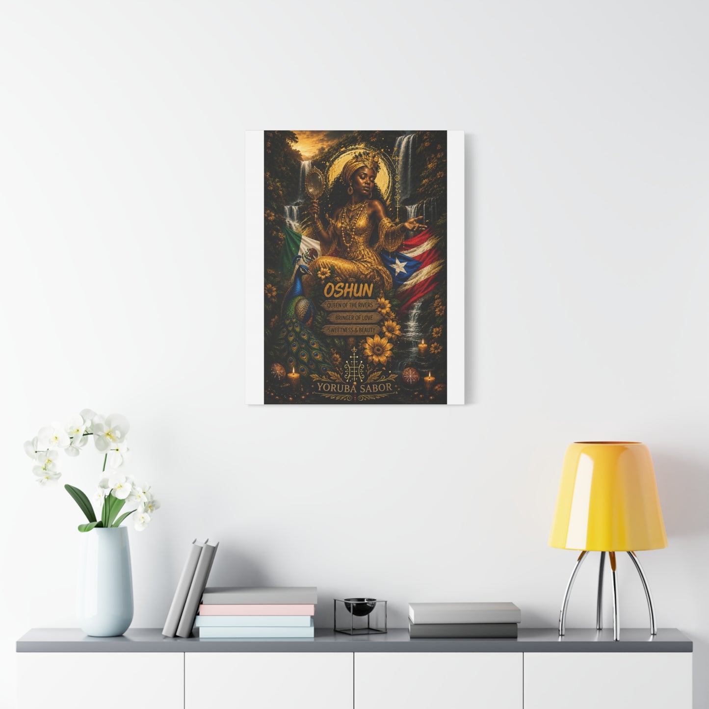 Oshun Goddess Canvas Print — Queen of the Rivers Wall Art