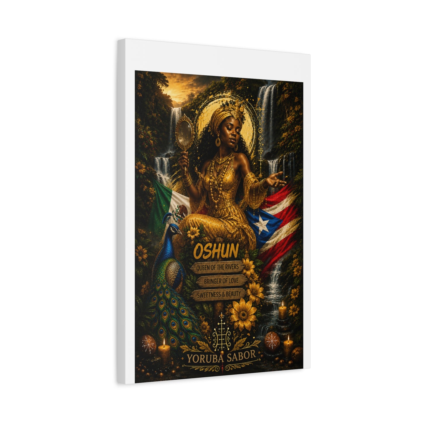 Oshun Goddess Canvas Print — Queen of the Rivers Wall Art