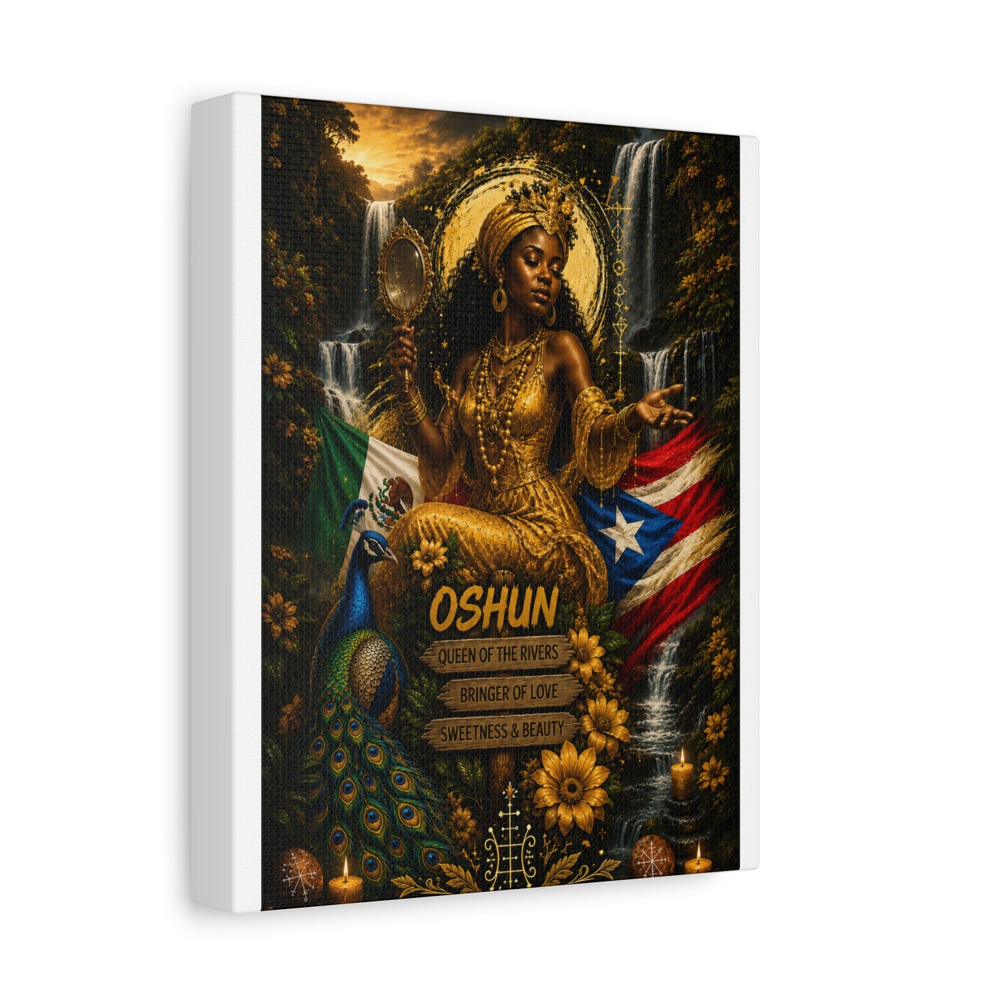 Oshun Goddess Canvas Print — Queen of the Rivers Wall Art