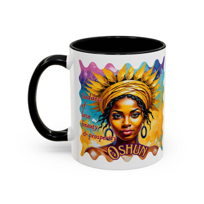 Goddess of Love Accent Mug – Colorful Oshun Design | Yoruba-sabor LLC