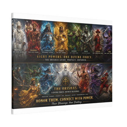 The Orishas Canvas Print — “Eight Powers, One Divine Force”' Stretched Wall Art Yoruba Sabor"