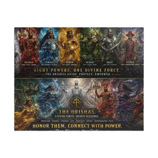 Orishas Mythology Jigsaw Puzzle — 'Honor Them, Connect With Power' (110–1014 pcs)
