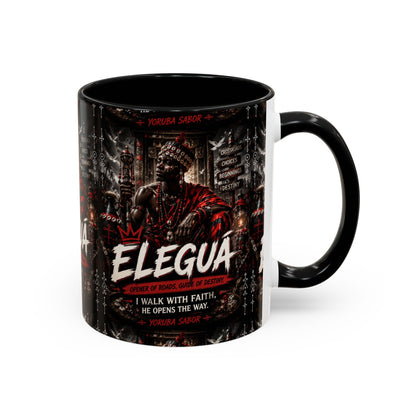 Eleguá Ceramic Coffee Mug – Yoruba Orisha Guardian & Crossroads Design (11/15oz)