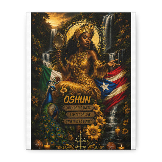 Oshun Goddess Canvas Print — Queen of the Rivers Wall Art