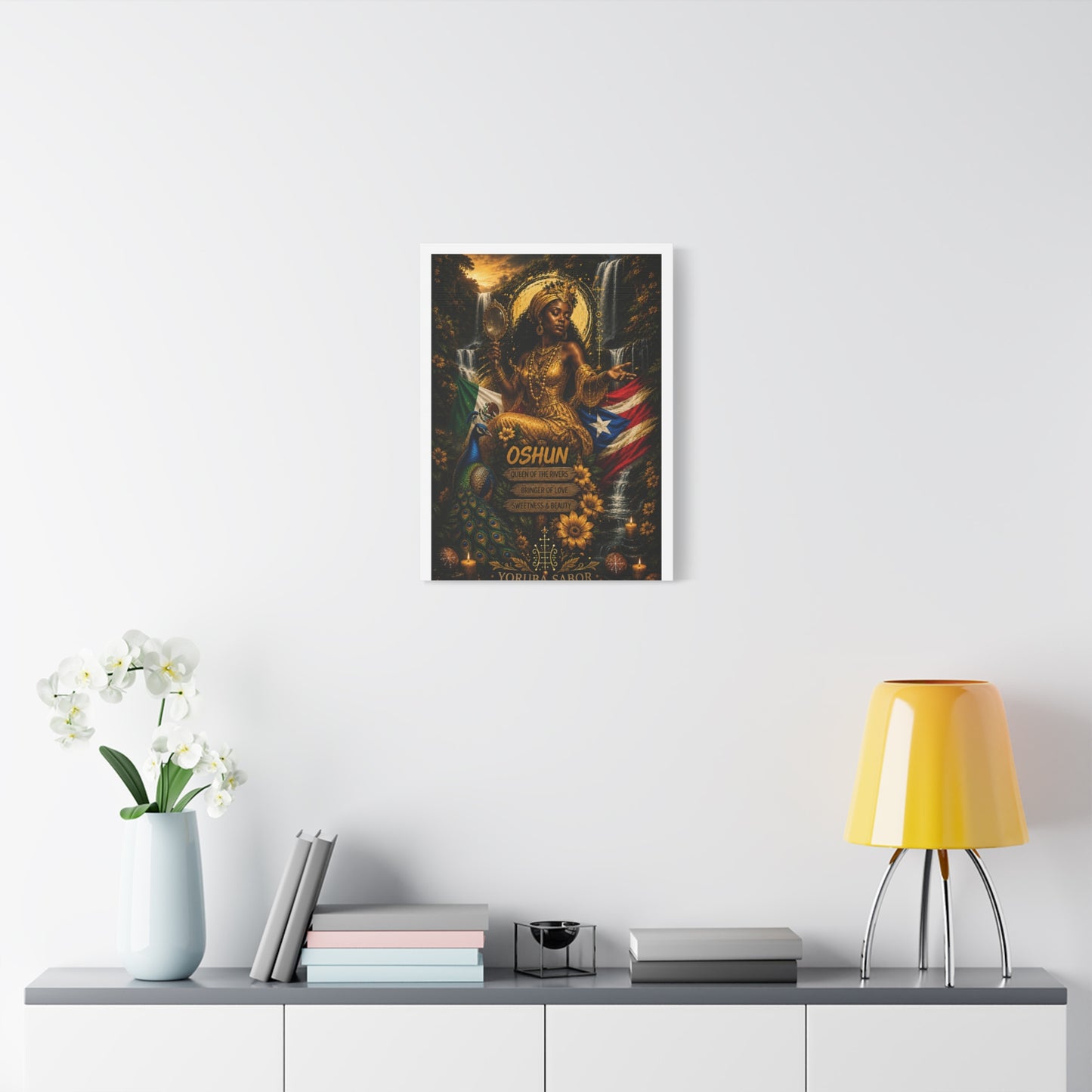 Oshun Goddess Canvas Print — Queen of the Rivers Wall Art