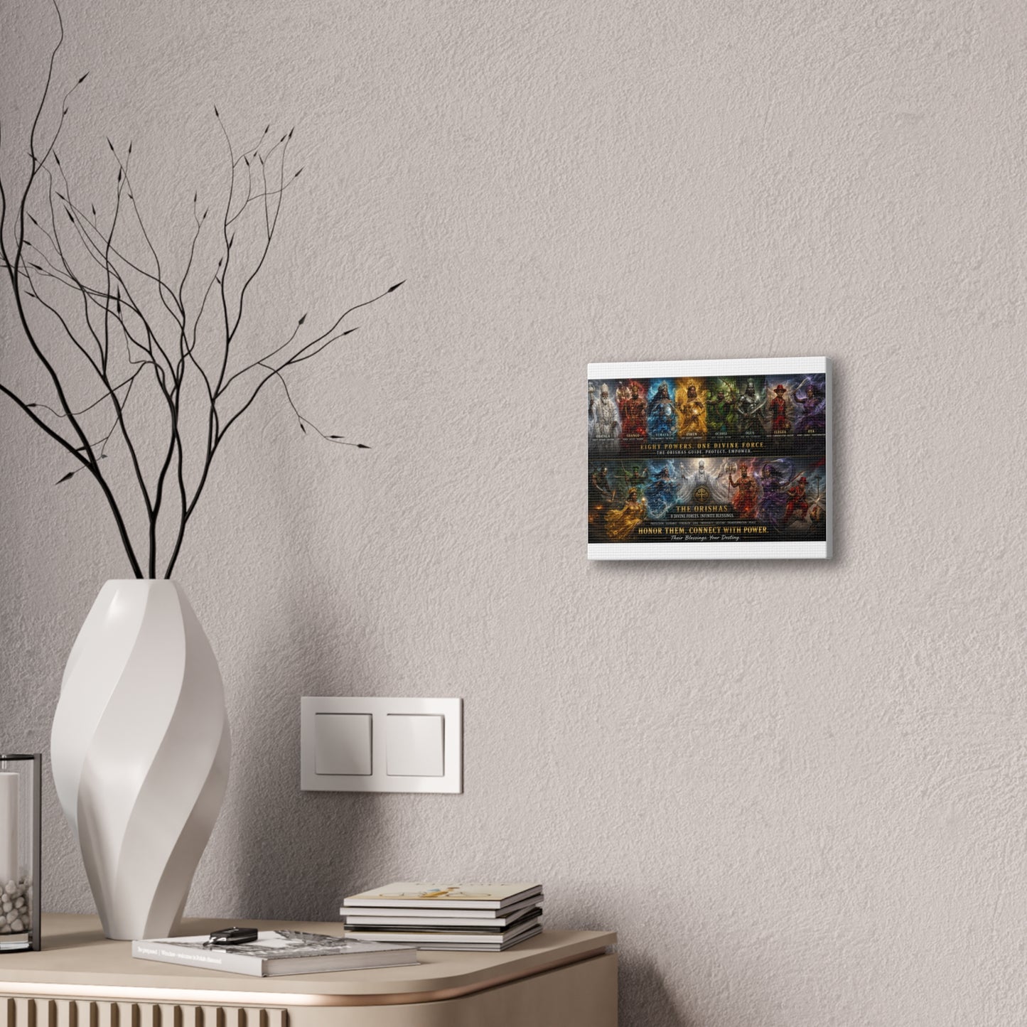 The Orishas Canvas Print — “Eight Powers, One Divine Force”' Stretched Wall Art Yoruba Sabor"