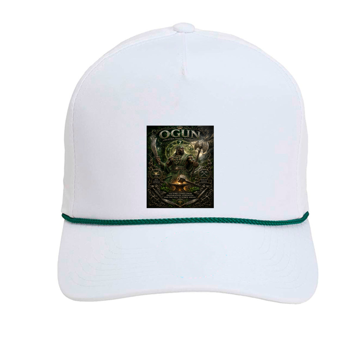 White/ Dark Green - 5054 - FRONT